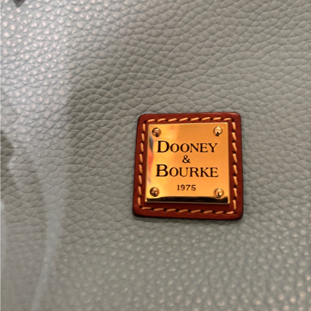 Dooney & Bourke Light Blue and Brown Crossbody Bag - Picture 2 of 4